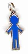 Sterling Silver 18x9mm Boy Pendant